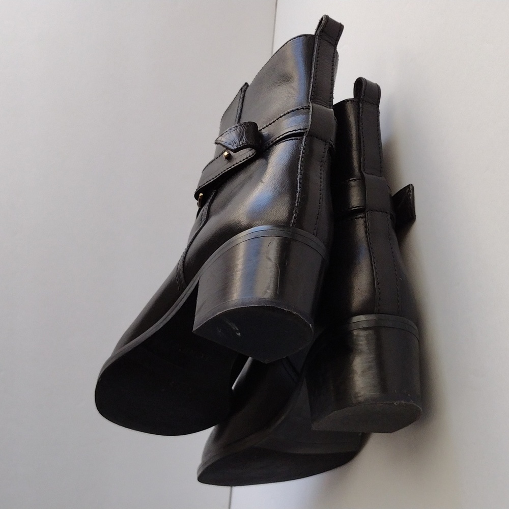 J.Crew Parker black leather ankle boots size 9 - Picture 6 of 10